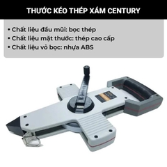 Thước thép xám 30/50m Century