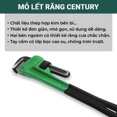 MỎ LẾT RĂNG CENTURY – 12” / 14” / 18” / 24” / 36” / 48”