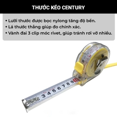 Thước kéo trong 3/5/7.5/10m Century