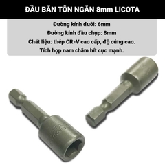 Đầu bắn tôn ngắn 8mm (8mmx45mm) LICOTA BNM45008K1