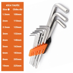 Bộ lục giác 9 cây Century 060803C-9L