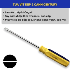 Tua vít sọc 3×100MM / 4×100MM / 6×150MM (-) Century
