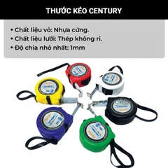 Thước kéo trong 5/7.5/10m (Lỗ ban) Century