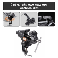 AK-6874 ê tô kẹp bàn mâm xoay mini cao cấp f50 Asaki
