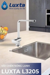 [Luxta] Vòi rửa chén nóng lạnh (Cần vuông, tay gật gù, bao gồm dây cấp) L3205