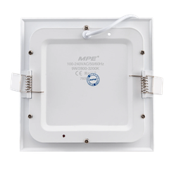 Đèn Led âm trần panel vuông 9W SPL-9T 750Lm 6000-6500K MPE (Ø130x130)