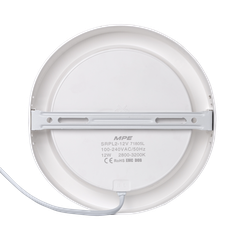 Đèn Led ốp nổi panel tròn 12W SRPL2-12T 1200Lm 6000-6500K MPE (Ø173x32)