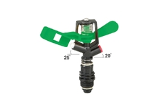 SW-P-0121 Béc phun tưới nước nông nghiệp tự động, cánh đập chuồn chuồn 2 tia, ren ngoài 21mm Aquamate