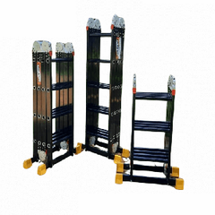 Thang nhôm M 4 khúc NaKaTa (màu đen chân ngang)