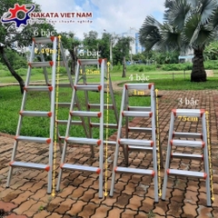 Thang nhôm bậc bằng NaKaTa đỏ