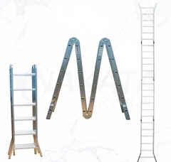 Thang nhôm gấp 4 đoạn 6m9 Nakata VN-406