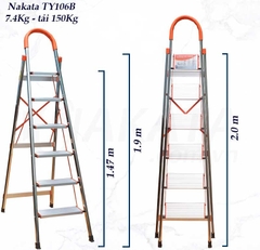 Thang Nhôm Ghế 6 Bậc Nakata VN106B