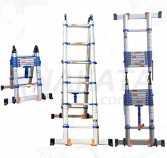 Thang Nhôm Rút Đôi A 3m2 Nakata TYB-640 (Đai Xanh)