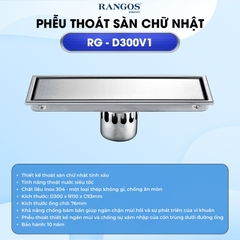 [Rangos] Thoát sàn nhà tắm cao cấp INOX 304 RG-D300V1
