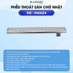 [Rangos] Thoát sàn nhà tắm cao cấp INOX 304 RG-DMAX4