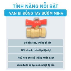 [Minh Hòa] Van Bi Đồng Tay Bướm ABS MIHA – PN16