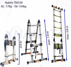 Thang Rút Đôi Inox A 1m9 Nakita TM238