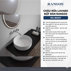 [Rangos] Chậu rửa bằng sứ đặt bàn RG-80007