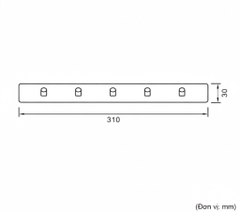 [Rangos] Móc khăn 5 chấu RANGOS RG-PK2013A-5