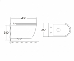 [Rangos] Bồn cầu treo tường cao cấp RG-S8802W