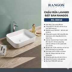 [Rangos] Chậu rửa bằng sứ đặt bàn RG-80016