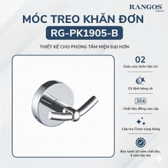 [Rangos] Móc treo khăn đơn 2 móc RANGOS RG-PK1905-B