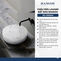 [Rangos] Chậu rửa lavabo đặt bàn Rangos RG-DE8004