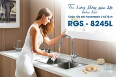 [Rangos] Chậu rửa bát handmade 2 hố lệch RGS-8245L (KT: 820x450x240mm)