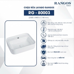 [Rangos] Chậu rửa bằng sứ đặt bàn RG-80003