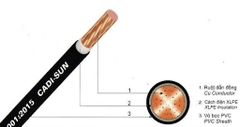 Cáp điện lực hạ thế cách điện XLPE, bọc vỏ PVC CXV Cadi-Sun