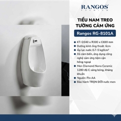 [Rangos] Tiểu nam treo tường cảm ứng Rangos RG-8101A