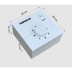 Quạt Đảo Bạc Đạn Nanoco NOF1853GR Màu Ghi