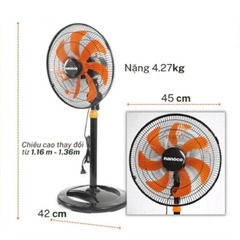 Quạt đứng CN NSF1607 (đen cam) Nanoco