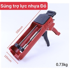 Súng bắn keo silicone 2 thành phần (màu đỏ) thân nhựa