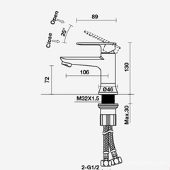 [Hafele] Vòi nước lạnh 80 485.61.035
