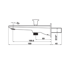 [Hafele] Vòi sen cây 2 đường nước 160 Kobe chrome 589.15.061