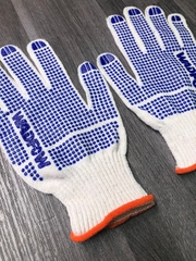 Găng tay dệt kim & có đốm chấm nhựa PVC XL Wadfow WKG1801