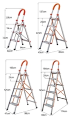Thang ghế gia đình tay vị nhôm Nakata (Khung nhôm)