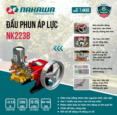 Đầu phun xịt 1.5Hp Nakawa NK2238