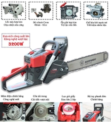 Máy Cưa Xích 2 Thì 3.2Kw Huspanda CS85