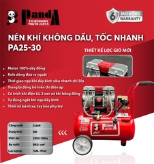 Máy nén khí không dầu Panda 2.5HP 30L PA25-30