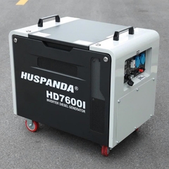 Máy phát điện chạy dầu 6kw Huspanda HD7600I inverter siêu cách âm