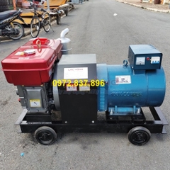 Máy Phát Điện Đầu Nổ Đông Phong 30HP 24KW 3 Pha (D30 Mát Gió, Đề)