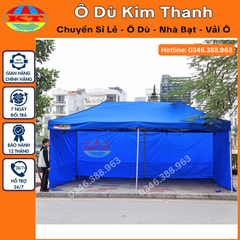 Bạt Gấp Gọn 3M x 6M Màu Xanh Dương, Quây 3 Mặt