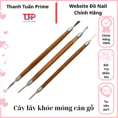 Cây Lấy Khóe Móng Cán Gỗ Cao Cấp – Dụng Cụ Lấy Khóe 1 Đầu / 2 Đầu Chuyên Dụng Nail