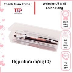 Hộp Nhựa Đựng Cọ Nail Trong Suốt 19x8cm