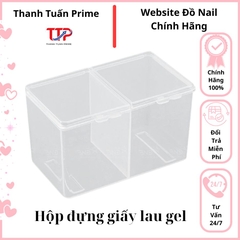 Hộp Đựng Giấy Lau Gel 2 Ngăn Có Nắp – Phân Loại Hồng / Trắng