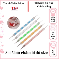 Set 5 Bút Chấm Bi Nail Đủ Size 2 Đầu