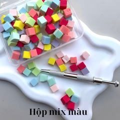 Hộp 100 Mút Dặm Ombre Nail Kèm Cán Gắn Mút