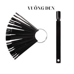 Móng Que Tập Sơn Vuông – Bảng Màu Nail 50 Tips (Trắng/Đen/Trong/Đục) Trưng Bày Màu Sơn